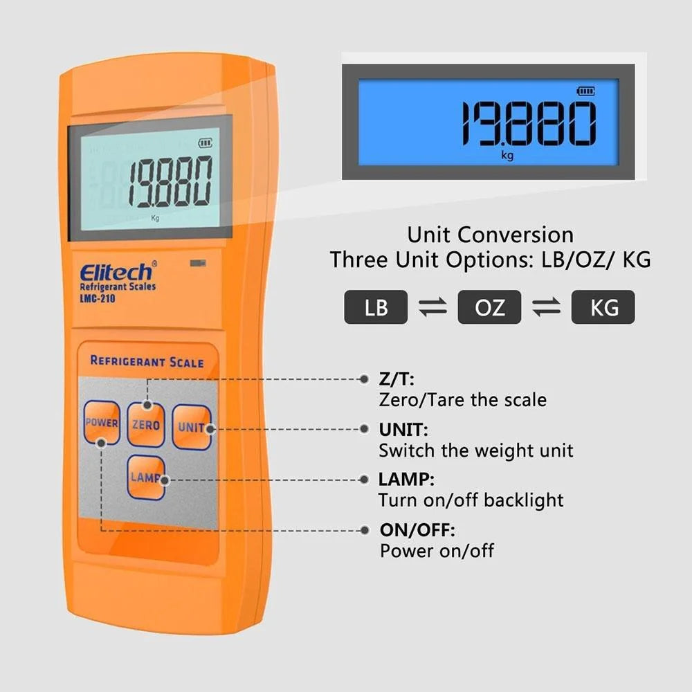 Lmc-210 Wireless Refrigeration Scale with Remote 220 Lbs, for Accurate Kitchen, Food and Portion Weighing