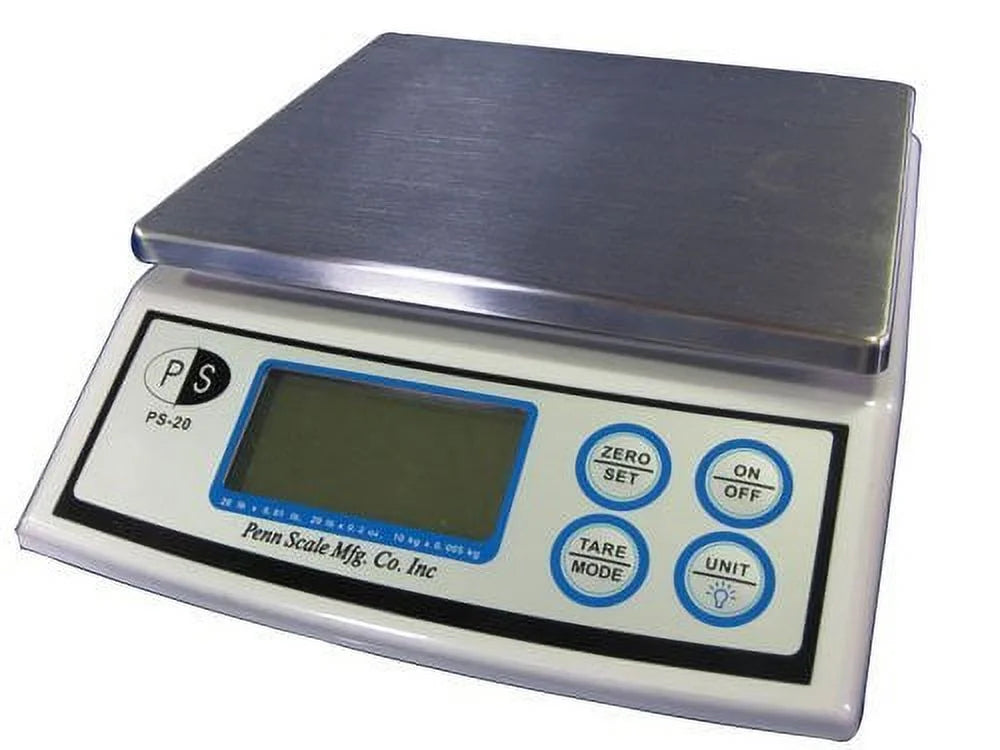 Penn Scale Ps-20 Lb. Portion Scale, for Accurate Kitchen, Food and Portion Weighing, Durable Design for Daily Home Use