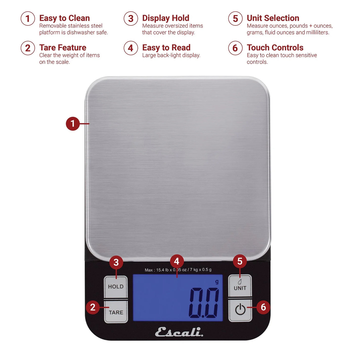Digital Food Scale, Multi-functional Kitchen Appliance, Precise Weight Measuring and Portion Control, Baking and Cooking Made Simple