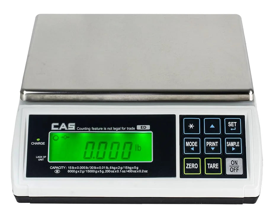 Cas Ed-30 Multifunctional Electronic Counting Scale, 30lb Capacity Ntep Certified Scale for Legal Trade, Features Dual Range Tech, LCD Display