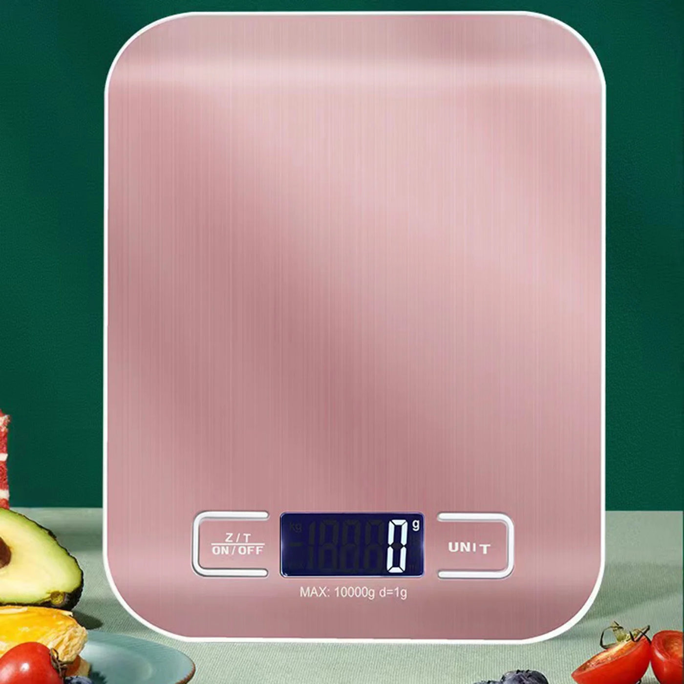Kitchen Scale with LCD Display, Small, Black, Pink, for Accurate Kitchen, Food and Portion Weighing, Durable Design for Daily Home Use