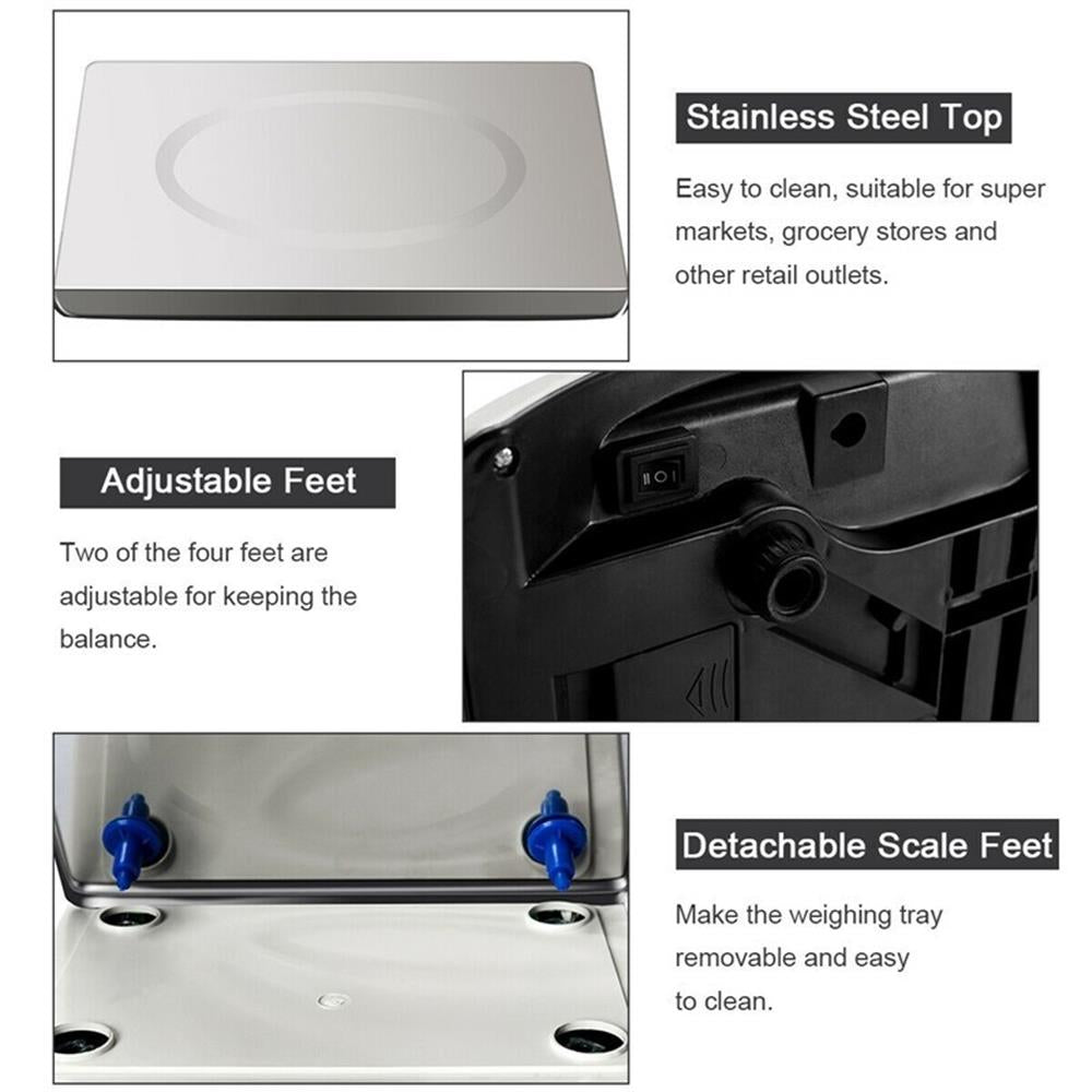 Digital Weight Scale Price Computing Retail Count Food Meat Scales, for Accurate Kitchen, Food and Portion Weighing