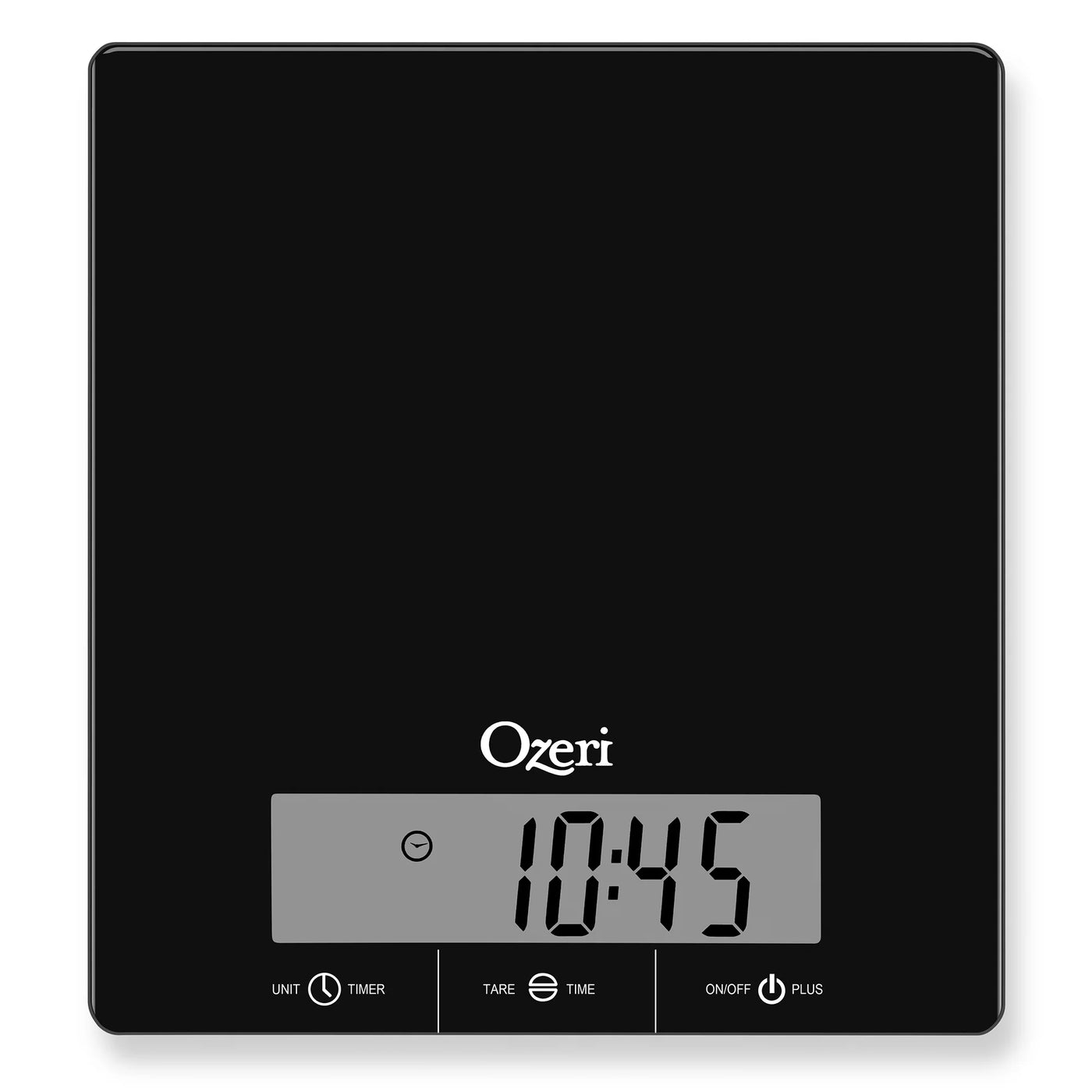 Touch Iii 22 Lbs (10 Kg) Kitchen Scale in Tempered Glass, with Clock, Temperature and Humidity Gauge