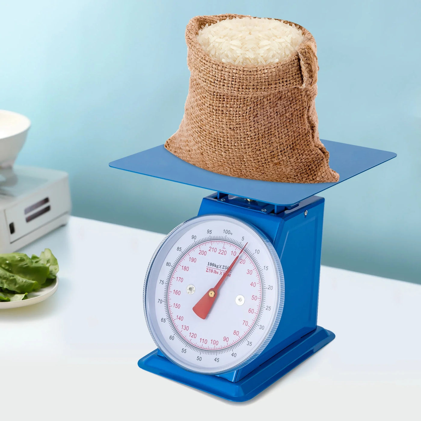 220-LBS Heavy Duty Portion-control Mechanical Kitchen and Food Scale, Industrial Dial Scale, Mechanical Dial Scale