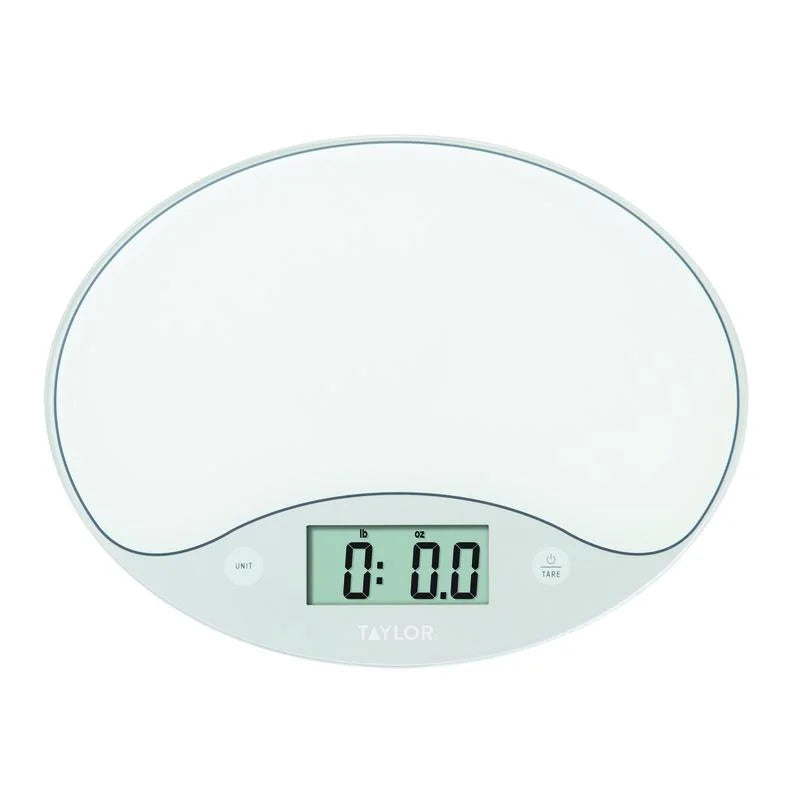 6309561 11 Lbs Digital Kitchen Scale and #44; White, for Accurate Kitchen, Food and Portion Weighing