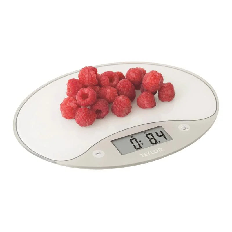 6309561 11 Lbs Digital Kitchen Scale and #44; White, for Accurate Kitchen, Food and Portion Weighing