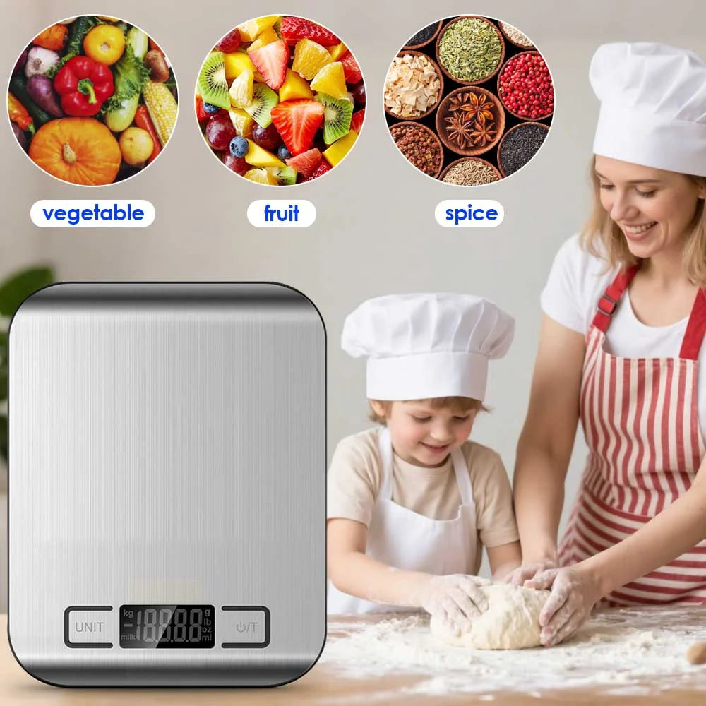Digital Food Scale 22lb 0.1g High Precision Kitchen Scale with Tare Function, 5 Unit Conversion, LCD Display, Stainless Steel for Cooking Baking