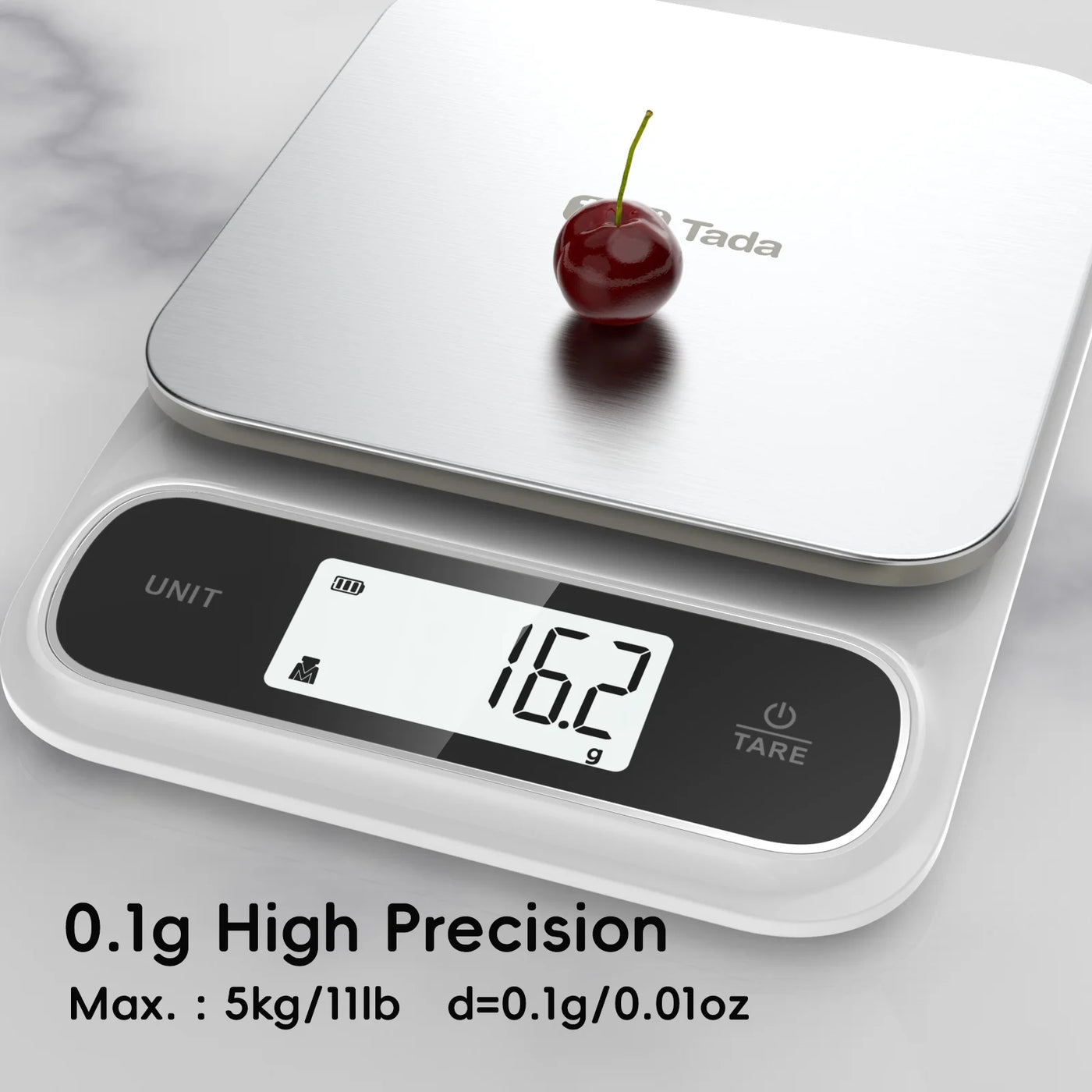 11lb Food Kitchen Digital Scale with 0.01oz/0.1g Precision Ipx6 Waterproof, Type-c Charging, Ounces and Grams for Weight Loss, Cooking, Baking