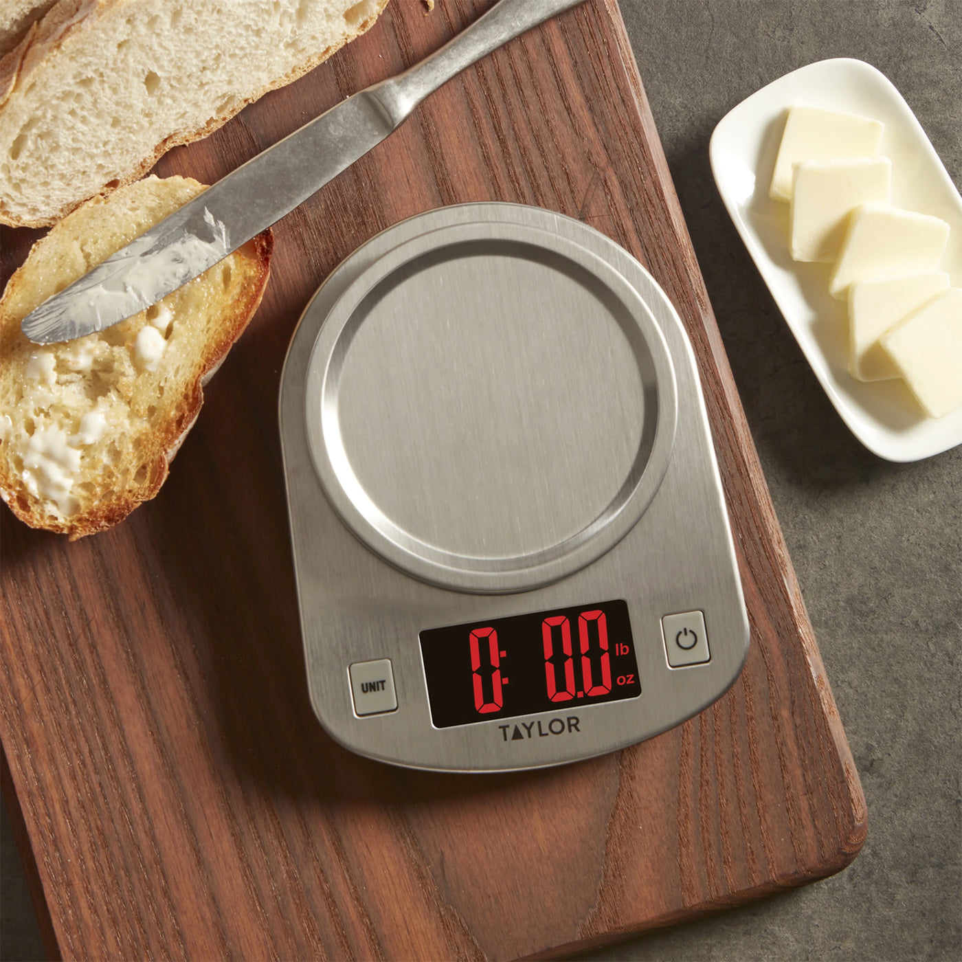 Digital Stainless Steel LED 11 Lb. Kitchen Scale and Food Scale, for Accurate Kitchen, Food and Portion Weighing