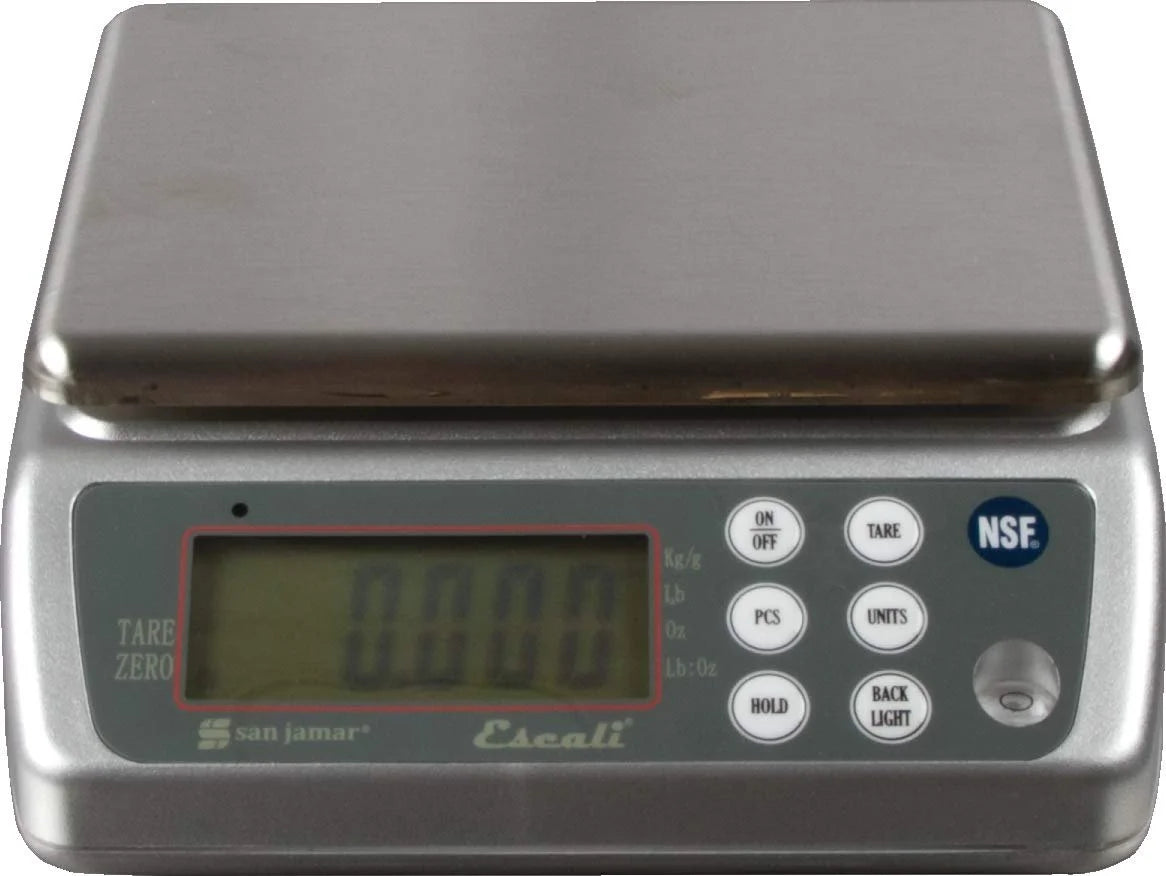 Digital Washdown Scale, 33lb Capacity, Stainless Steel, for Accurate Kitchen, Food and Portion Weighing