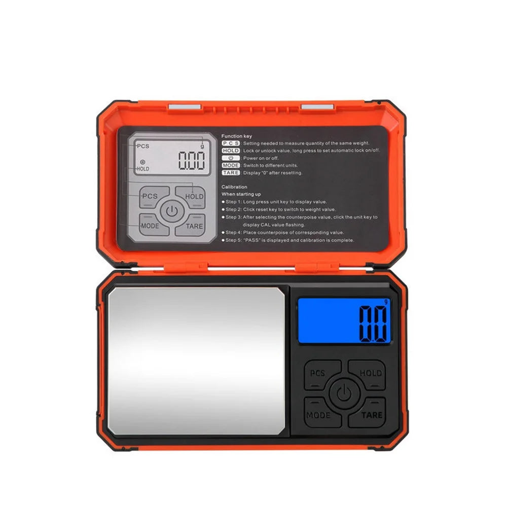 Pocket Gram Scale, 500g X 0.01g Digital Jewelry Scale, Modes Conversion Mini Scale with LCD Display, Tare for Herb, Food, Jewelry