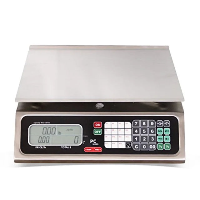 Pc40l Electronic Price Computing Scale, Rechargeable Battery, Stainless Steel Construction, 100 Memories, 8 Direct Access