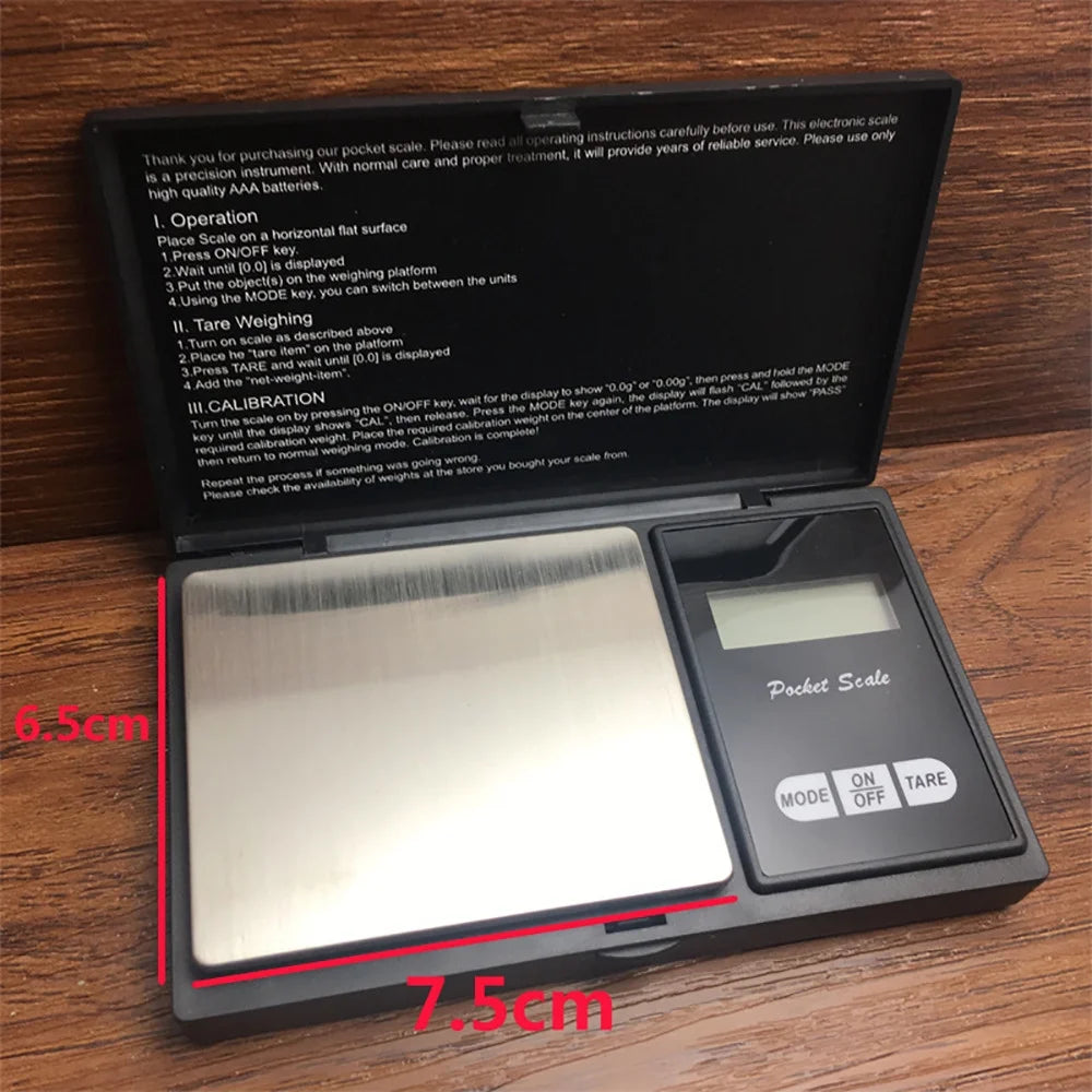 Precision Kitchen Scale, 500G 0.1G Scale, Jewelry for Digital Electronic 500G Gold Precision Scale Scales Weight 0.1 Kitchen，dining and Bar