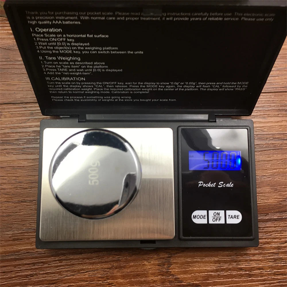 Precision Kitchen Scale, 500G 0.1G Scale, Jewelry for Digital Electronic 500G Gold Precision Scale Scales Weight 0.1 Kitchen，dining and Bar