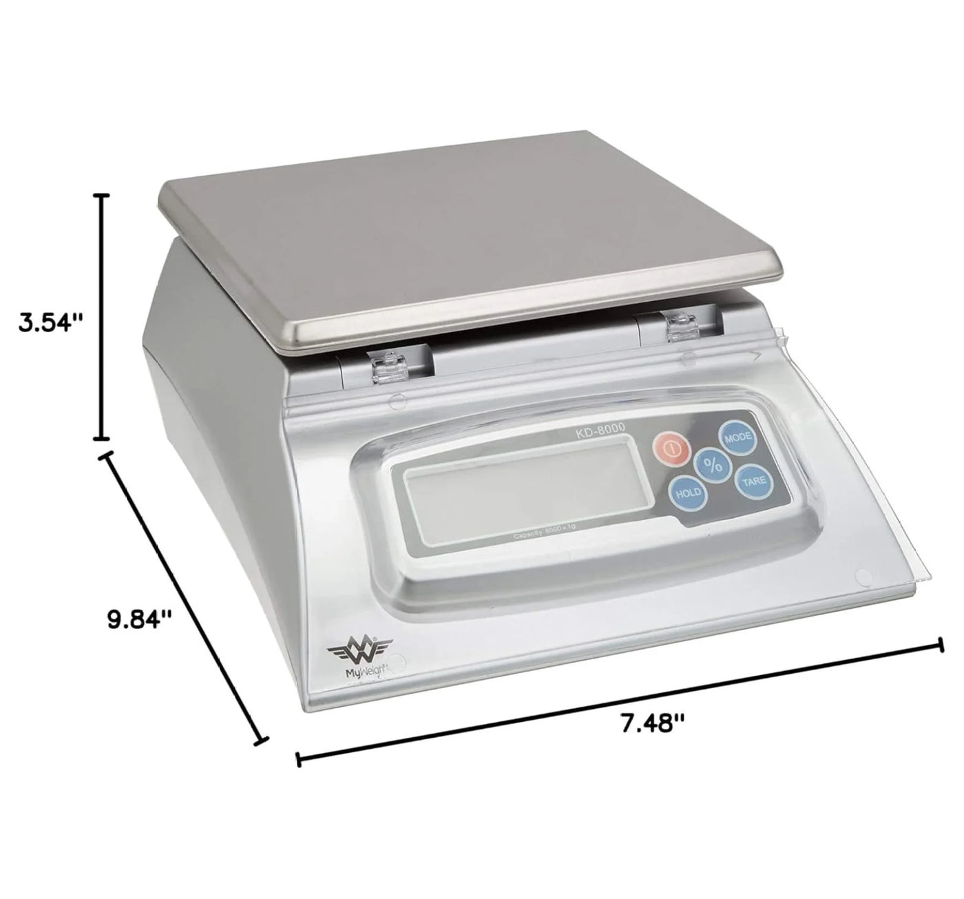Bakers Math Kitchen Scale By T, Kd8000, Silver, for Accurate Kitchen, Food and Portion Weighing, Durable Design for Daily Home Use