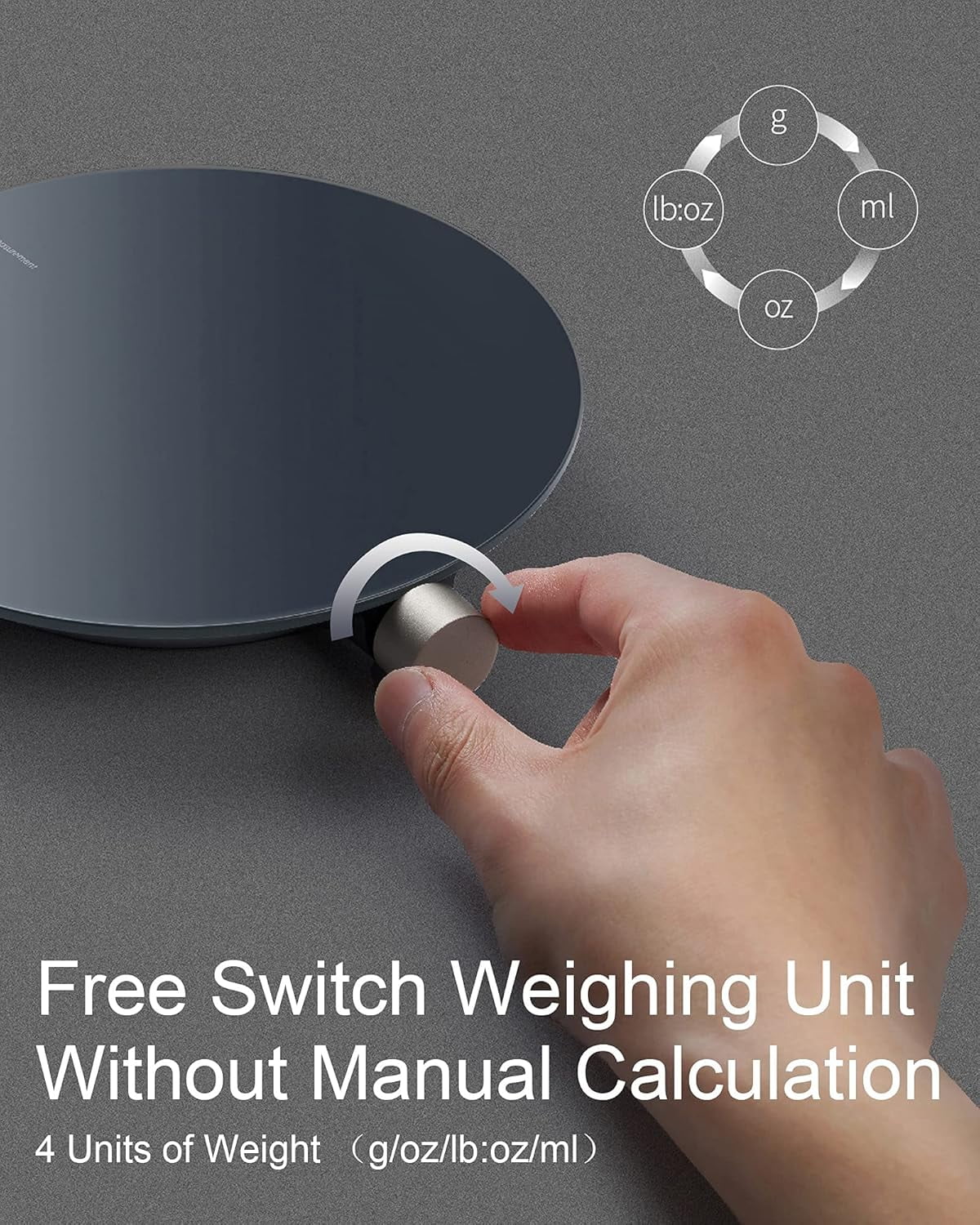 Smart Digital Food Scale, 0.1g Precision Kitchen Scale, Coffee Scale with 4 Measurement Units, for Accurate Kitchen, Food and Portion Weighing