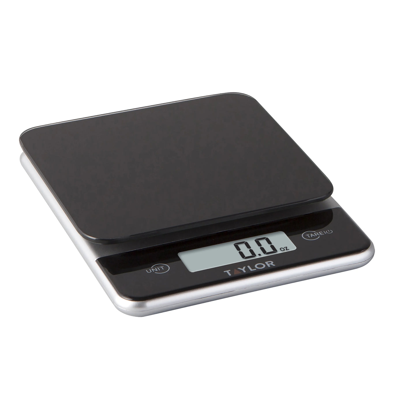 Black Glass Top Food Scale with Touch Control Buttons, for Accurate Kitchen, Food and Portion Weighing