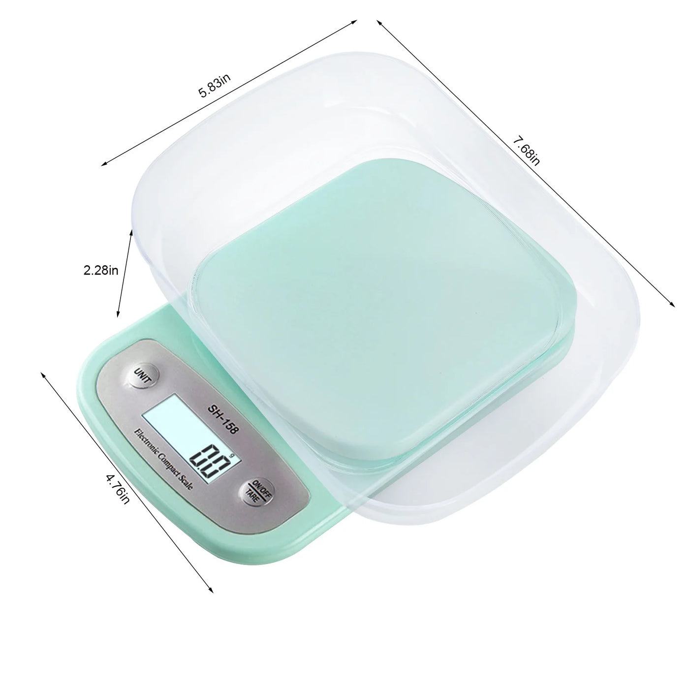 Digital Kitchen Scale, 3000G/0.01G High Accuracy Precision Multifunction Food Meat Scale Jewelry Lab Carat Powder Scale with Back-lit LCD Display