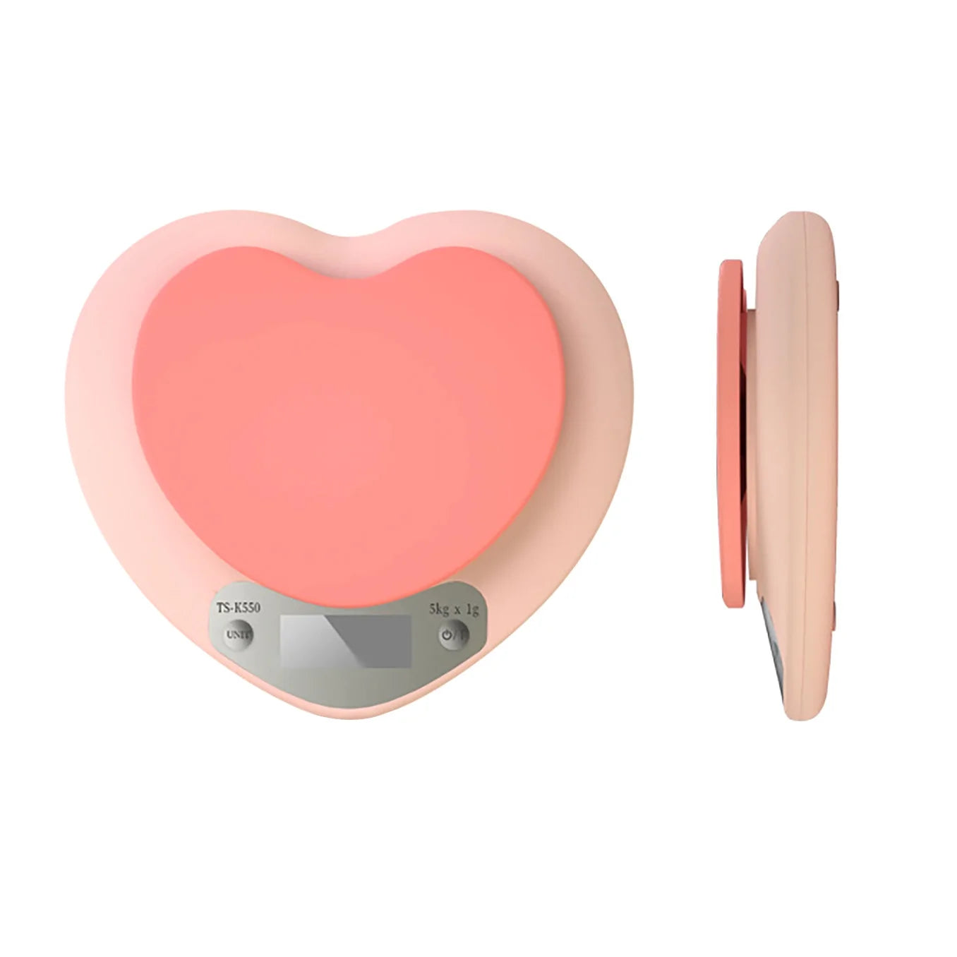 Dnogom Heart-shape Digital Kitchen Baking Scale, 0.1g Accurate High-sensitivity Food/Coffee Gram Scale for Baking Cooking Coffee(pink)