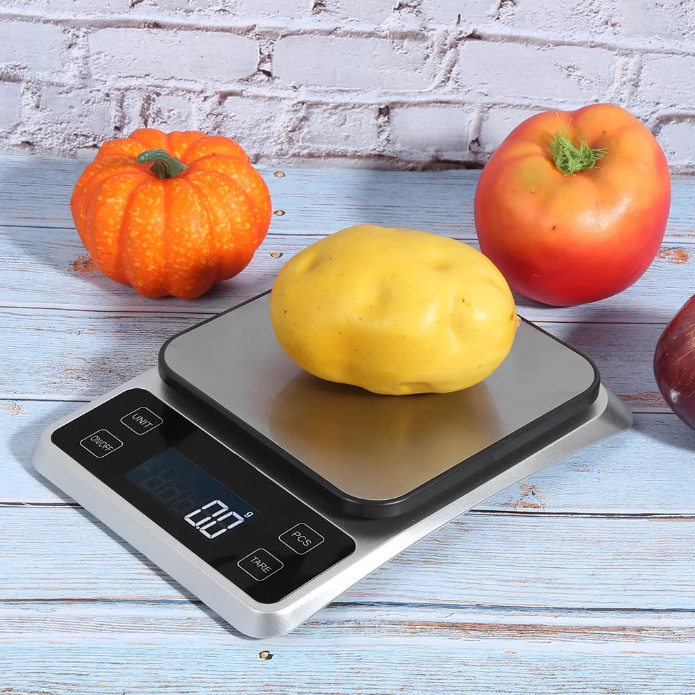 Stainless Steel Digital Kitchen Scale, Kitchen Scales, Maximum Capacity of A 5000G for Kitchen Food Weight Cooking