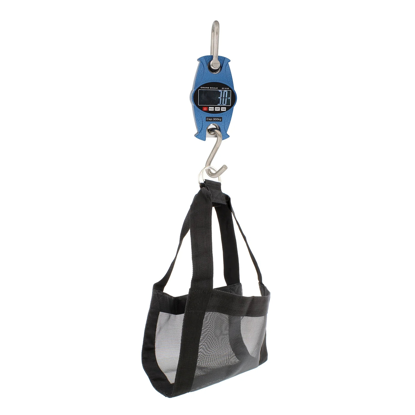 Rural365 | Blue Digital Hanging Scale and Calf Sling, Mini Crane Scale and Sling, for Accurate Kitchen, Food and Portion Weighing