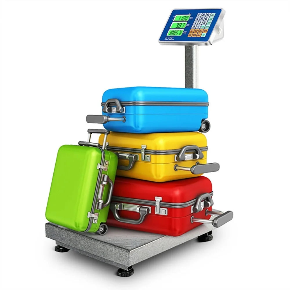 660 Lbs Weight Platform Scale Digital Floor Folding Scale, Price Computing Scale, Commercial Food Meat Produce Weighing Scale in Lb and Kg