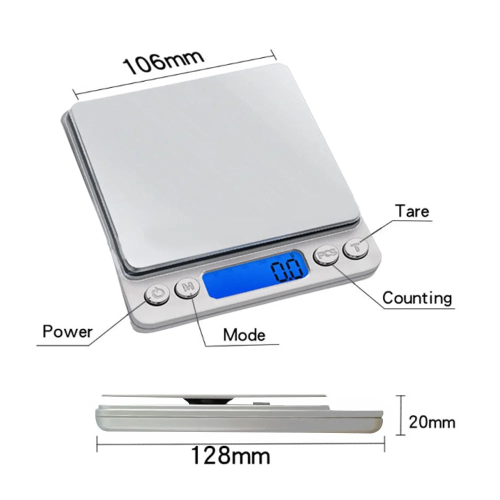Digital Kitchen Food Scale, Tray, Battery Powered, Automatic Shut-off, Digital Display, for Accurate Kitchen, Food and Portion Weighing