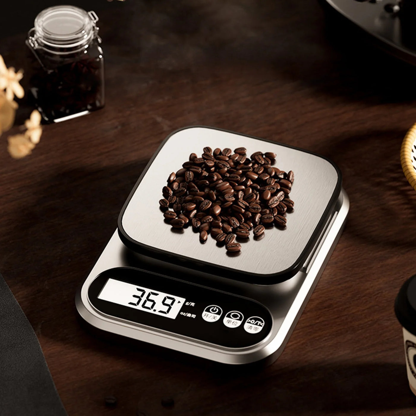 Small Digital Electronic Scale High Precision Gram Scale for Kitchen Baking Food Jewelry Portable Design 7.87Inch X 5.71Inch X 1.29Inch