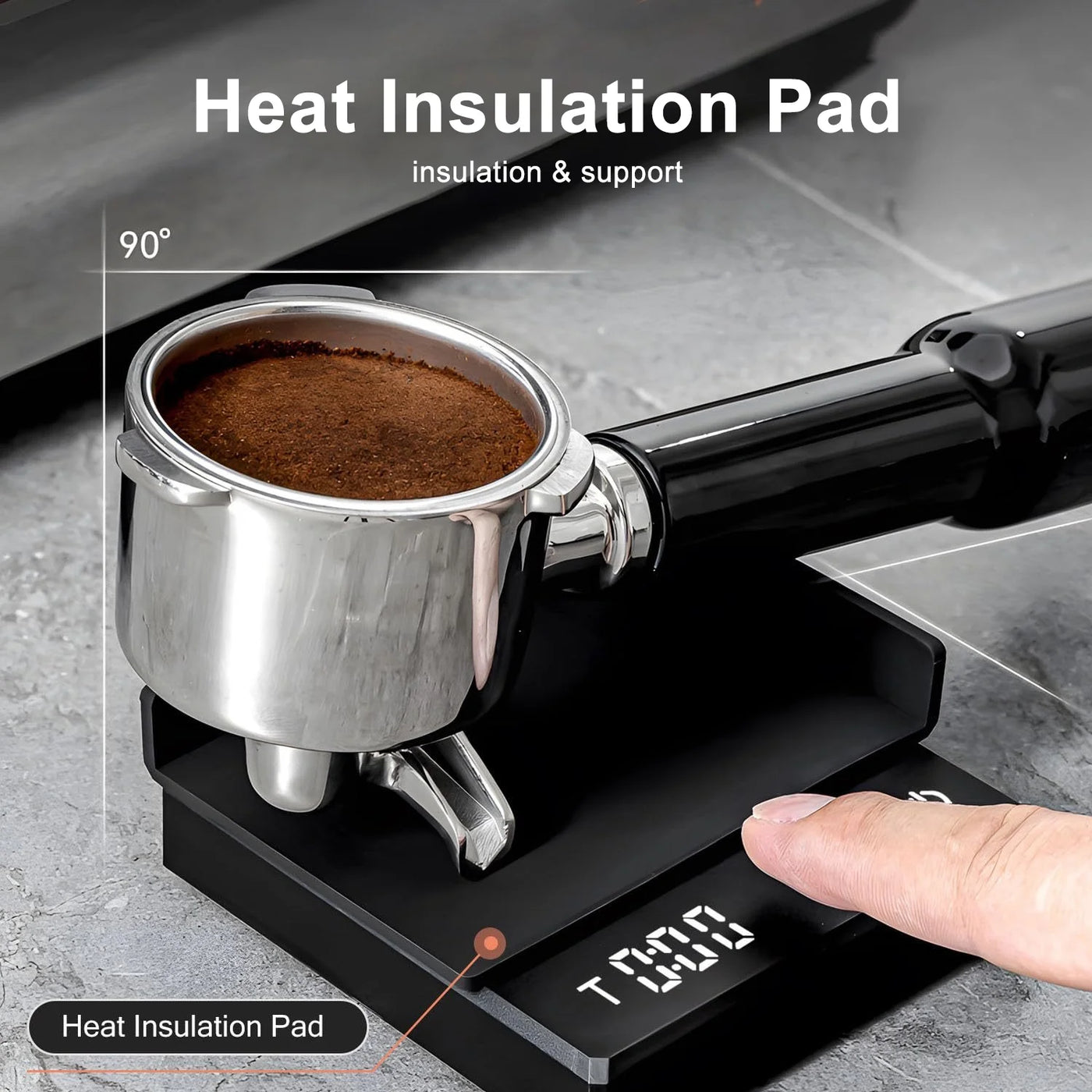 Coffee Scale with Timer, 2kg/0.1g Precision Digital Coffee Scale, USB Rechargeable, for Accurate Kitchen, Food and Portion Weighing