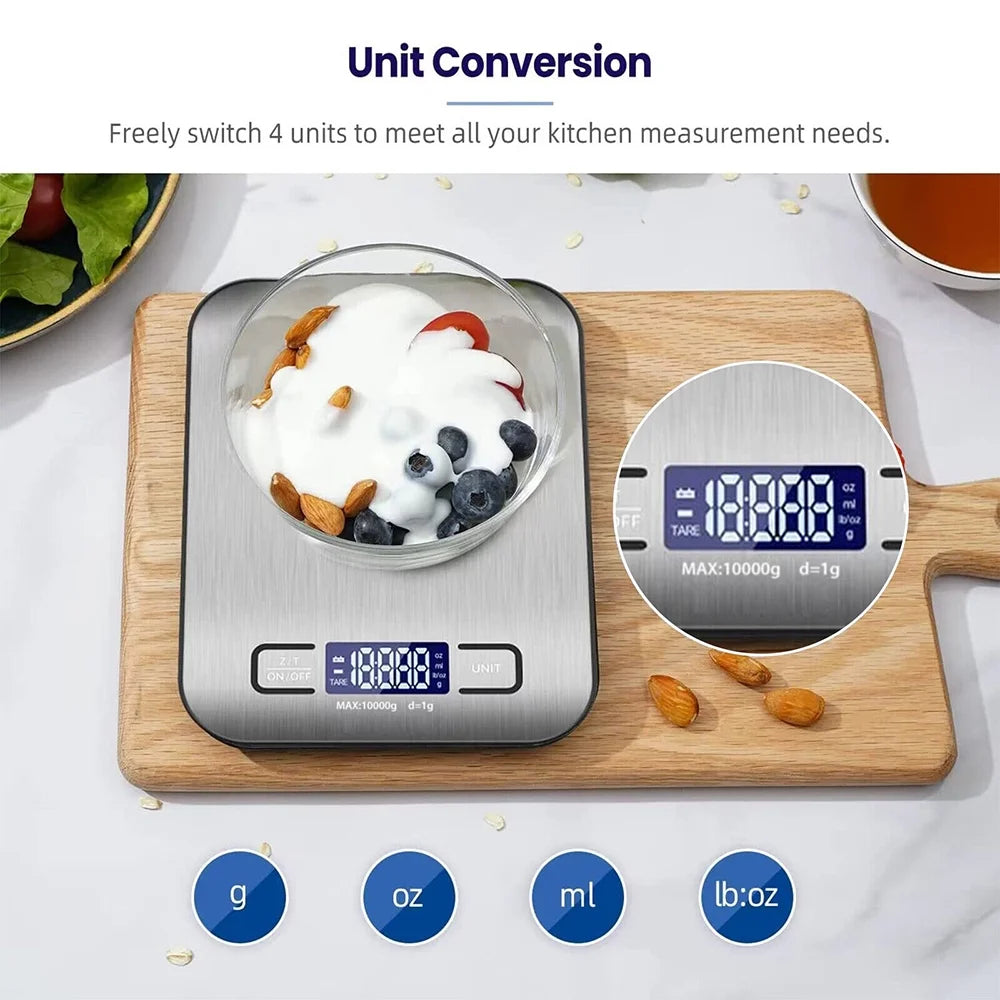 Digital Food Scale, 22lb Kitchen Scales Grams and Ounces for Weight Loss, Cooking, for Accurate Kitchen, Food and Portion Weighing