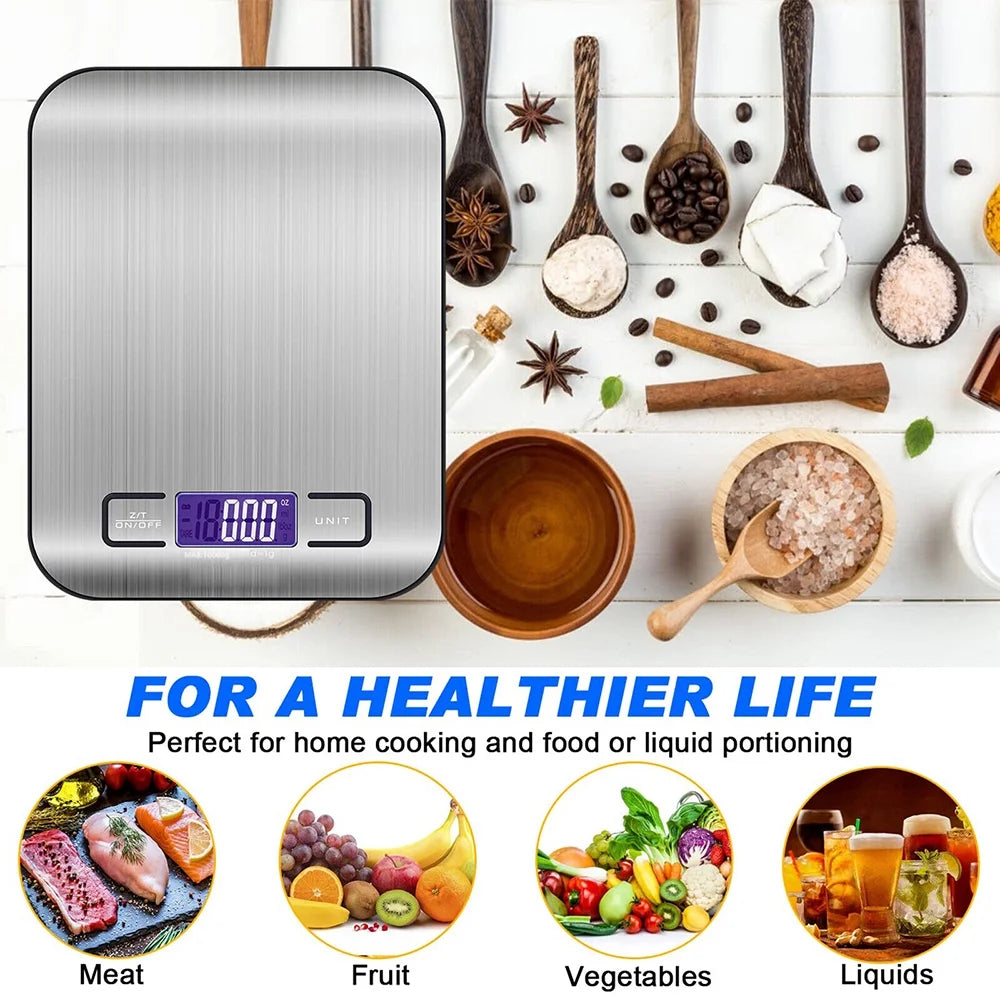 Digital Food Scale, 22lb Kitchen Scales Grams and Ounces for Weight Loss, Cooking, for Accurate Kitchen, Food and Portion Weighing