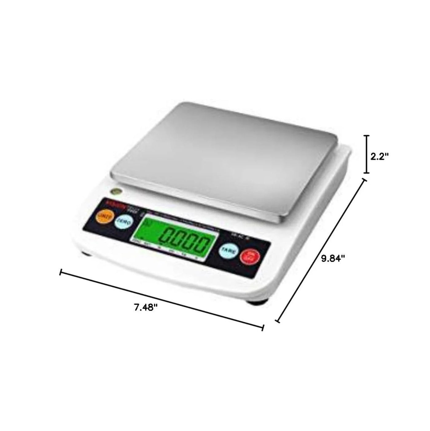 4C 0.1g Premium Food Kitchen Scale, Lb/Oz/Kg/g Switchable, Stainless Steel Plate Food Scale, LCD Display with Backlight, 10lb Max Capacity