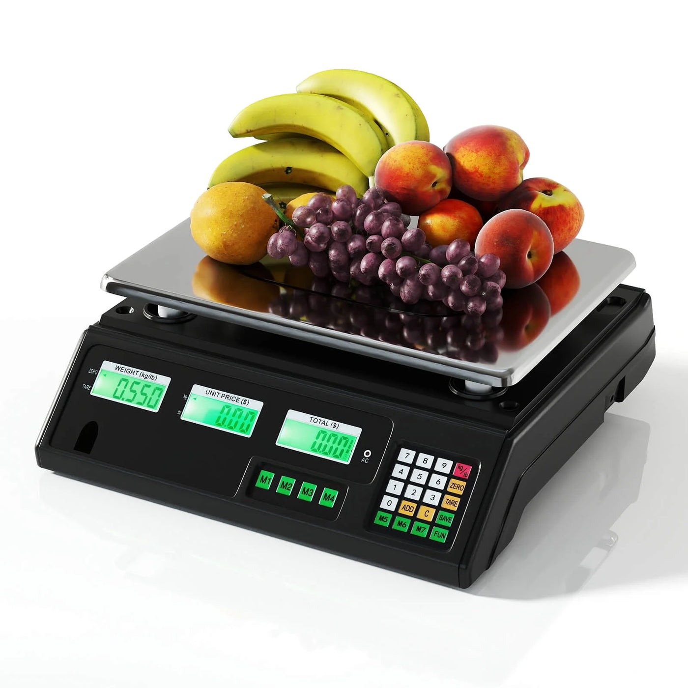 88lb Price Computing Scale with Counting Function, Stainless Steel Platform, for Accurate Kitchen, Food and Portion Weighing