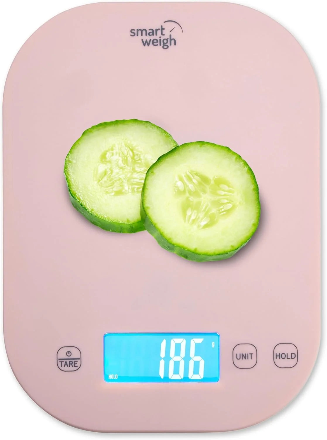 Smart Weigh Digital Food Scale Grams and Ounces, Sound Beep Feedback for Meal Prep Scale for Calorie Counting Cooking Necessity, Pink
