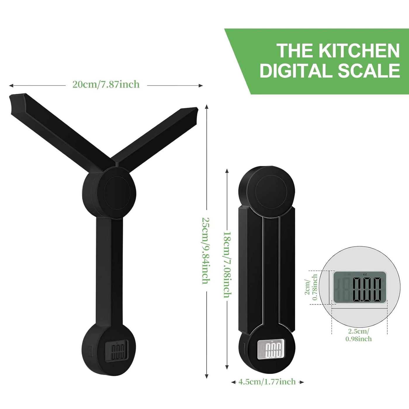 Portable Food Scale Travel Scale for Food, Small Folding Digital Kitchen Scale for Food, Collapsible Mini Pocket Scale Grams and Ounces