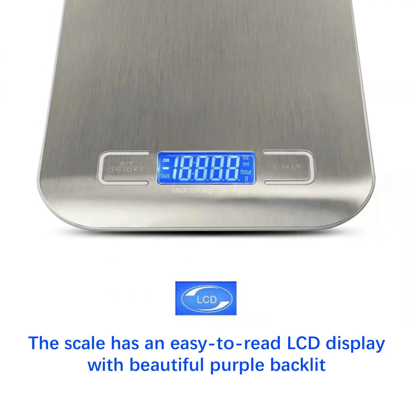 Kitchen Gadgets Kezqiaxn Food Scale 11lb Kitchen Scale with 6 Units Tare Function LCD Display 0.05oz/1g Stainless Steel Digital Food Scale Grams and