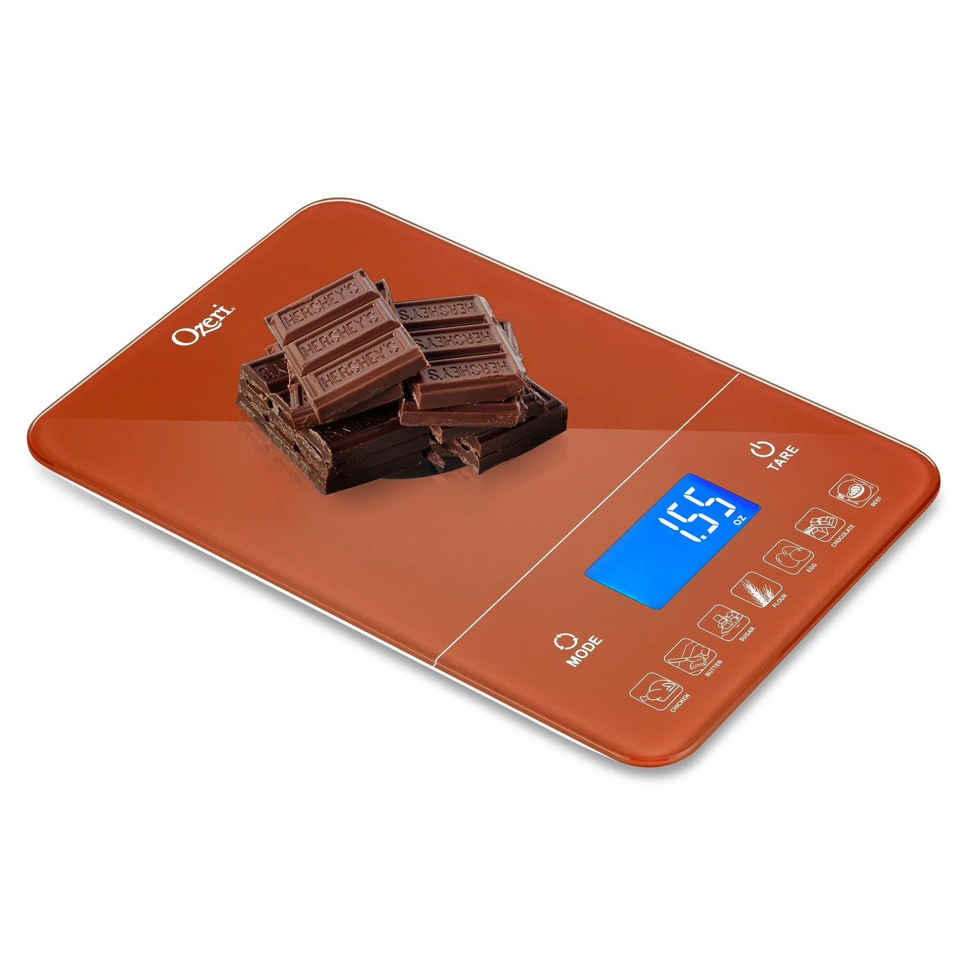 Touch Iii 22 Lbs. (10 Kg) Digital Kitchen Scale with Calorie Counter, in Tempered Glass, for Accurate Kitchen, Food and Portion Weighing