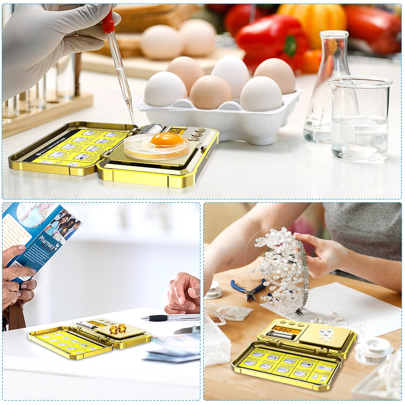 Digital Scale, Amir Digital Pocket Scale 200g/0.01g High-precision Scale with 50g Calibration 6 Units LCD Display Tare Function Gram Scale for Kitchen