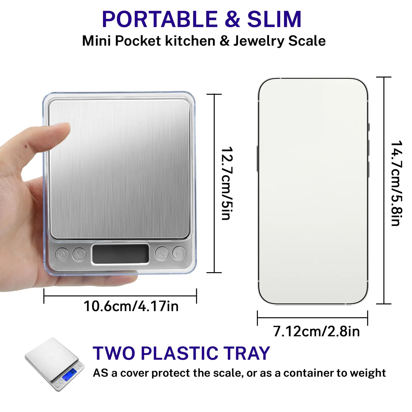 Digital Kitchen Scale High Precision Food Scale Grams and Ounces for Cooking Baking, for Accurate Kitchen, Food and Portion Weighing