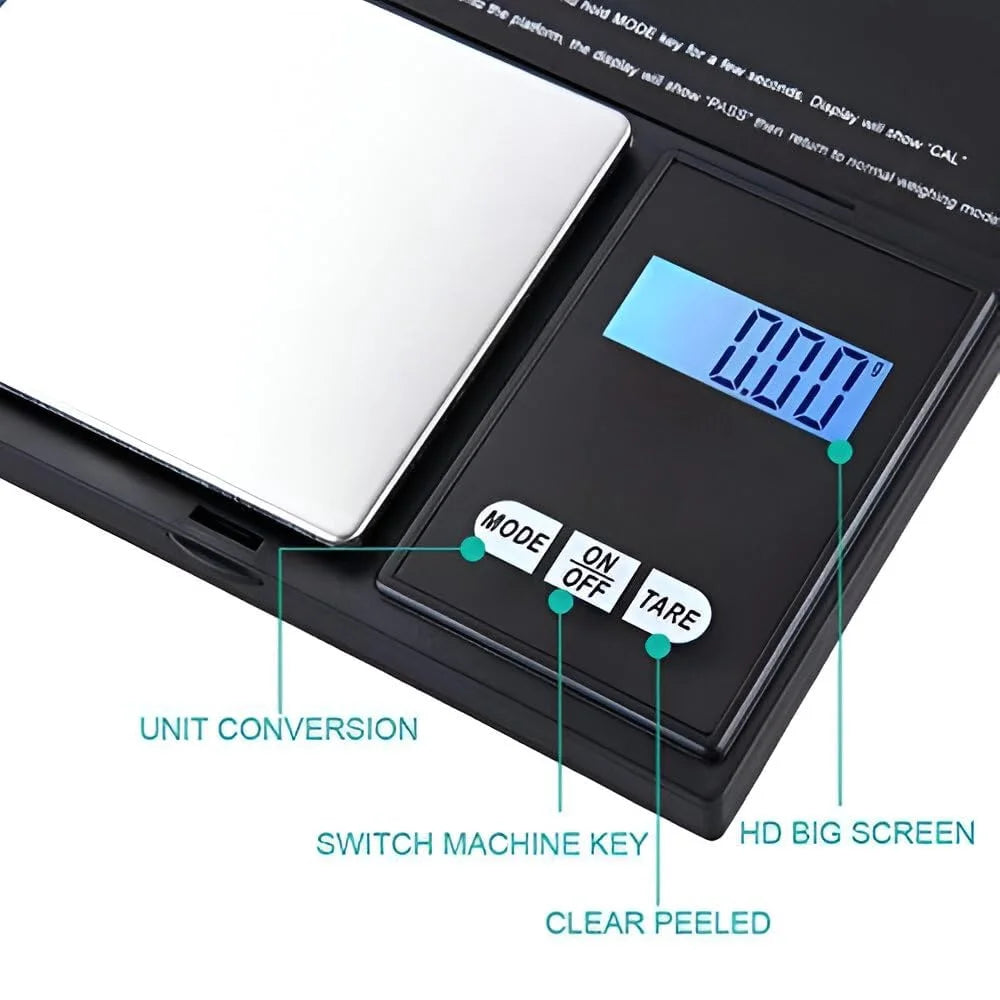 Mini Scale Digital Pocket Scale, 200g X 0.1g, Digital Grams Scale, Food Scale, Jewelry Scale Black, Kitchen Scale