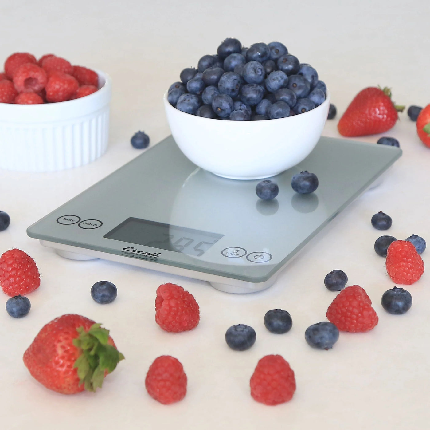 Glass Food Scale Digital Countertop Kitchen, Baking and Cooking Scale with Nutrition and Calorie Counter, 15-Pound Capacity, 9" X 6.5" X .75"