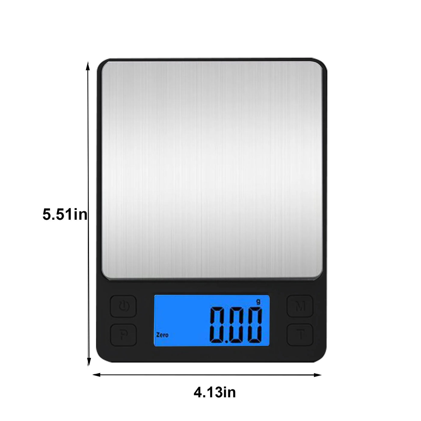 Digital Kitchen Scale | Electronic Food Weighing | Abs Stainless Steel | 6.6lb Max | Grams Ounces Ml | LCD Display | Black | Slim Sensor Model |