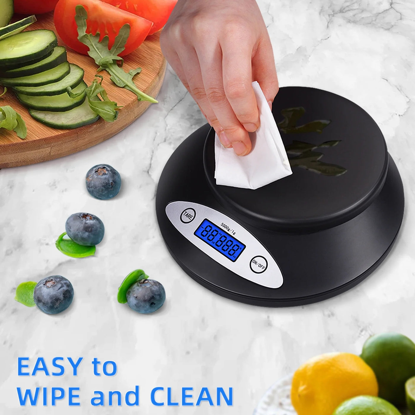 Digital Kitchen Scale Electric High Precision Backlit LCD Display, for Accurate Kitchen, Food and Portion Weighing