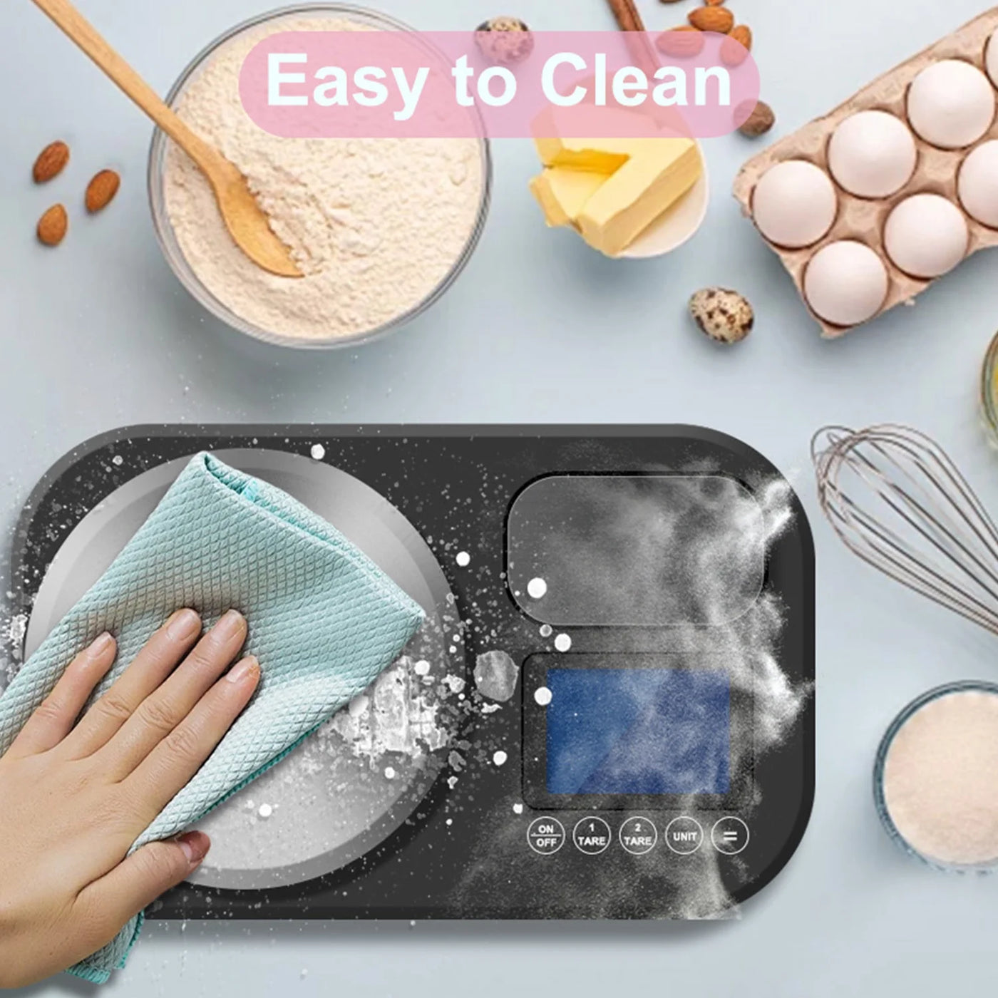 Dual Platform Food Scales for Kitchen, 0.01g/1kg and 1g/10kg Digital Food Scale Grams and Ounces, Dual Accuracy Baking Scale for Sourdough Bread