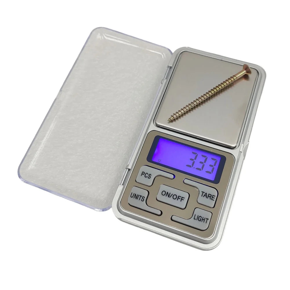 Techtongda Pocket Jewelry Scale Digital Kitchen Food Small Mini Scale Weight Scale 0.01g/500g, for Accurate Kitchen, Food and Portion Weighing