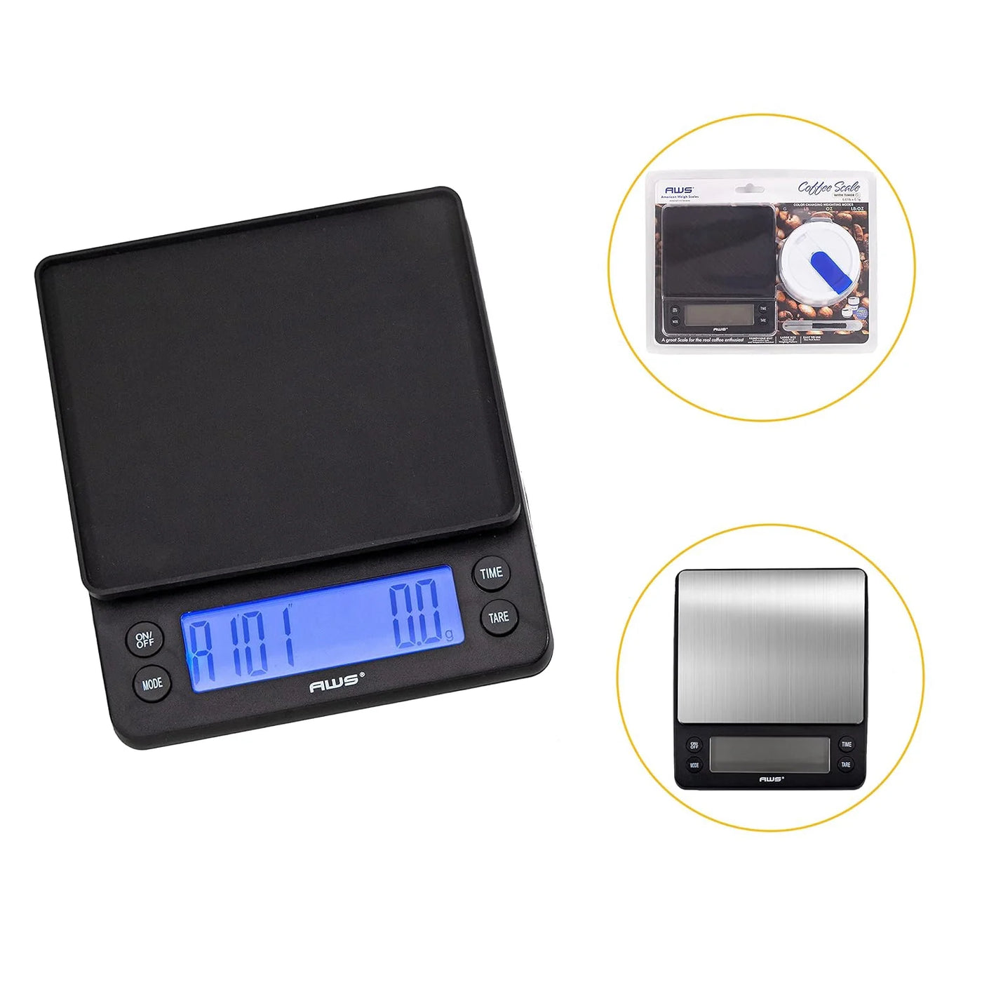 Digital Coffee Scale with Back-lit Lcd, 3000g, for Accurate Kitchen, Food and Portion Weighing, Durable Design for Daily Home Use