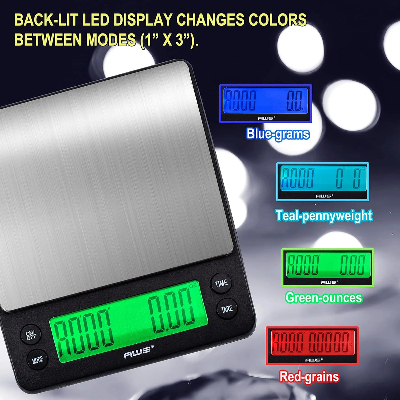Digital Coffee Scale with Back-lit Lcd, 3000g, for Accurate Kitchen, Food and Portion Weighing, Durable Design for Daily Home Use