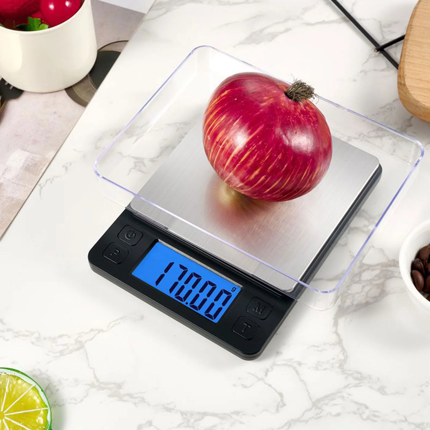 Food Kitchen Electronic Scale, Digital Ounces and Grams for Cooking, Baking, Meal Prep, Dieting, and Weight Loss