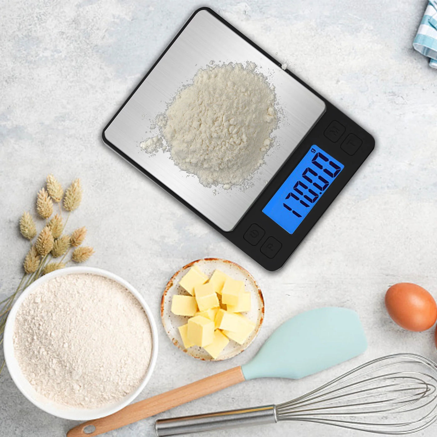Food Kitchen Electronic Scale, Digital Ounces and Grams for Cooking, Baking, Meal Prep, Dieting, and Weight Loss