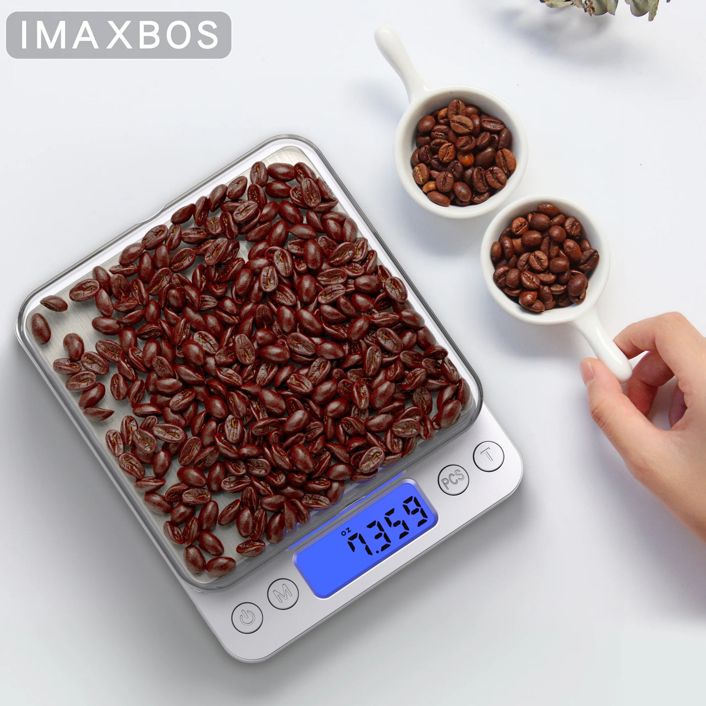 High Precision Digital Kitchen Scale, 6.6lb/3000g Jewelry Scale, Stainless Steel, Backlit Lcd, for Accurate Kitchen, Food and Portion Weighing